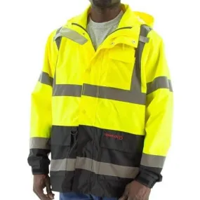 High Visibility Waterproof Parka with Reflective Striping - Majestic