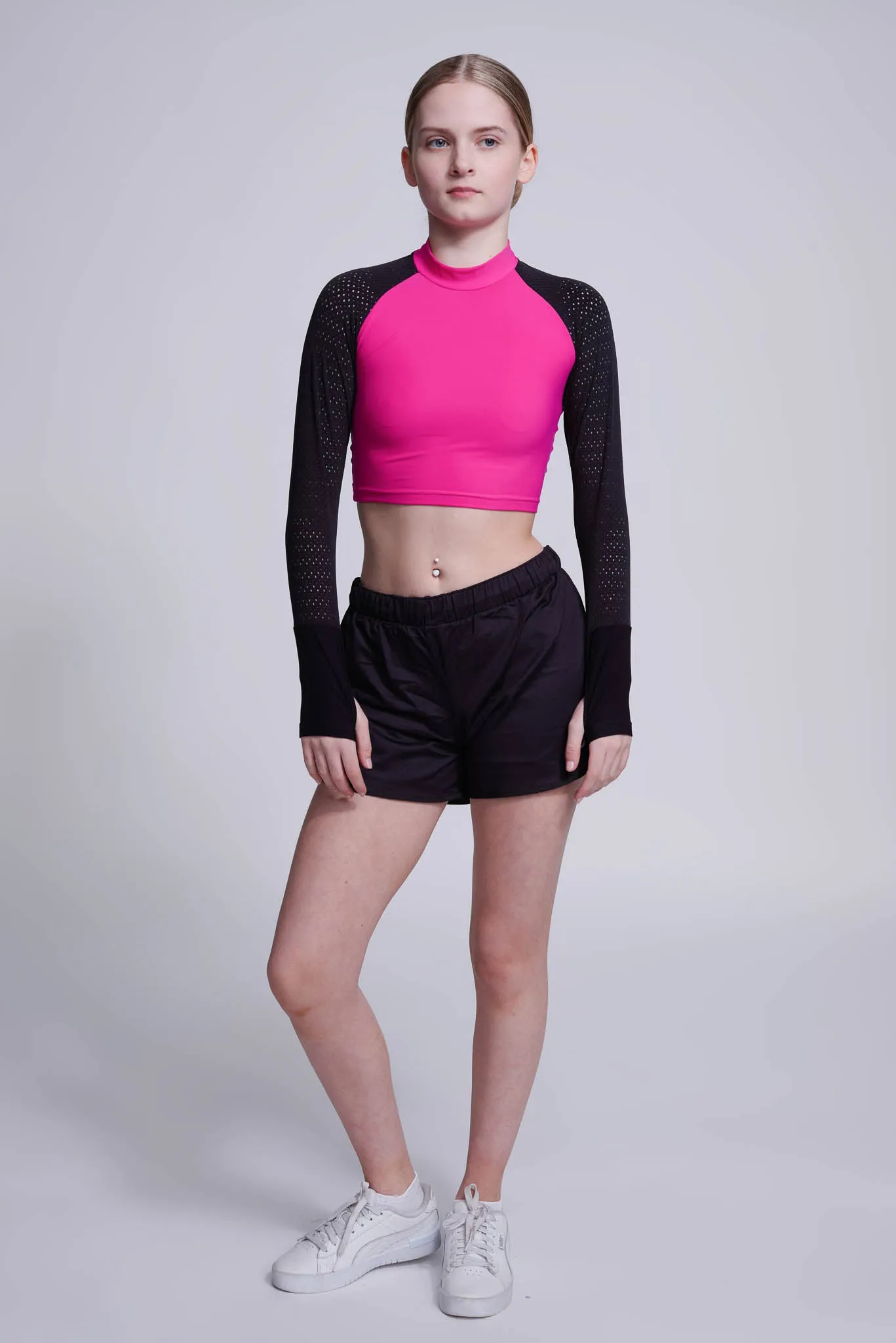 Inspire Crop Top in Fuchsia