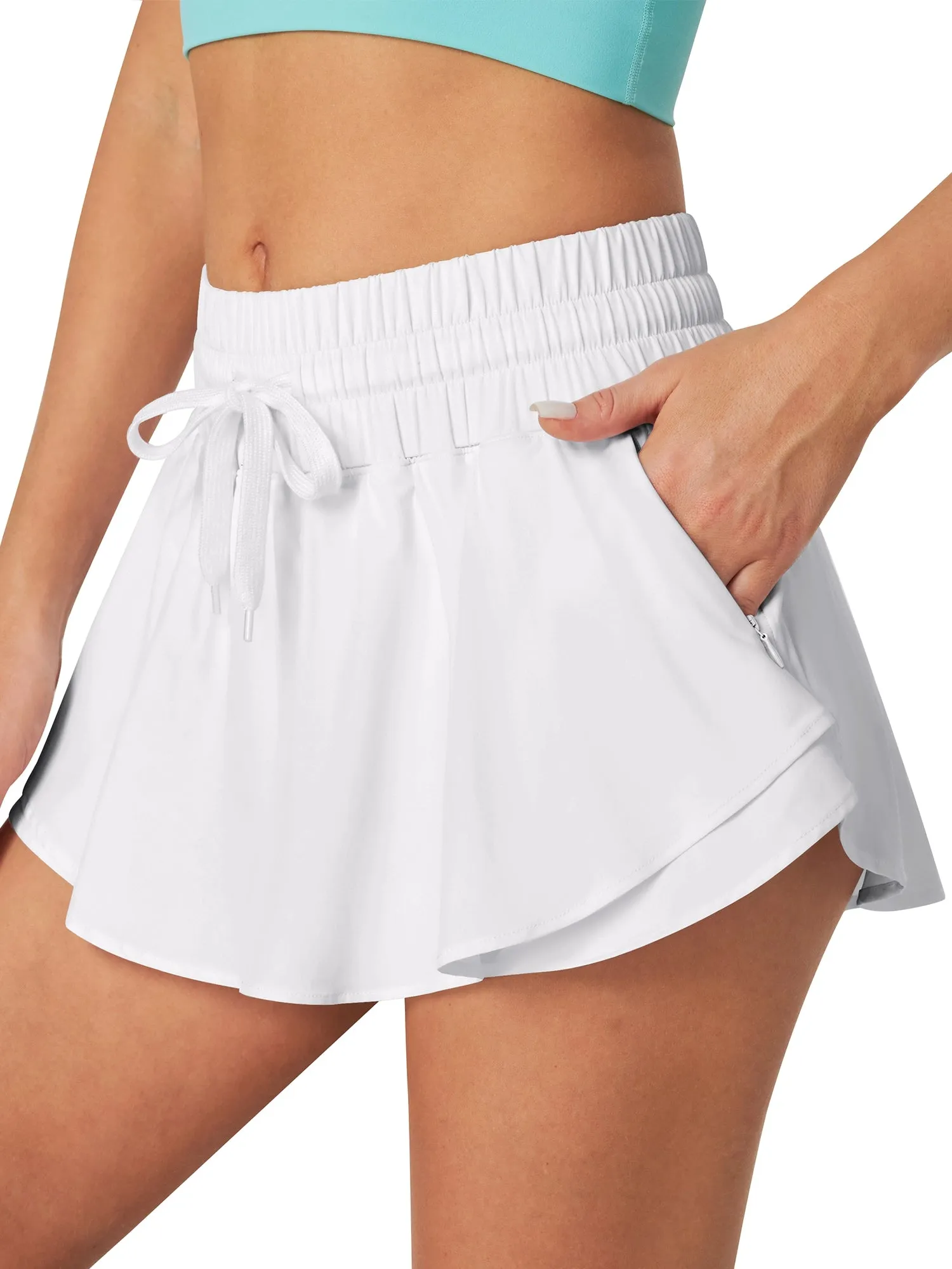 IUGA Quick Dry Flowy Athletic Shorts With Pocket