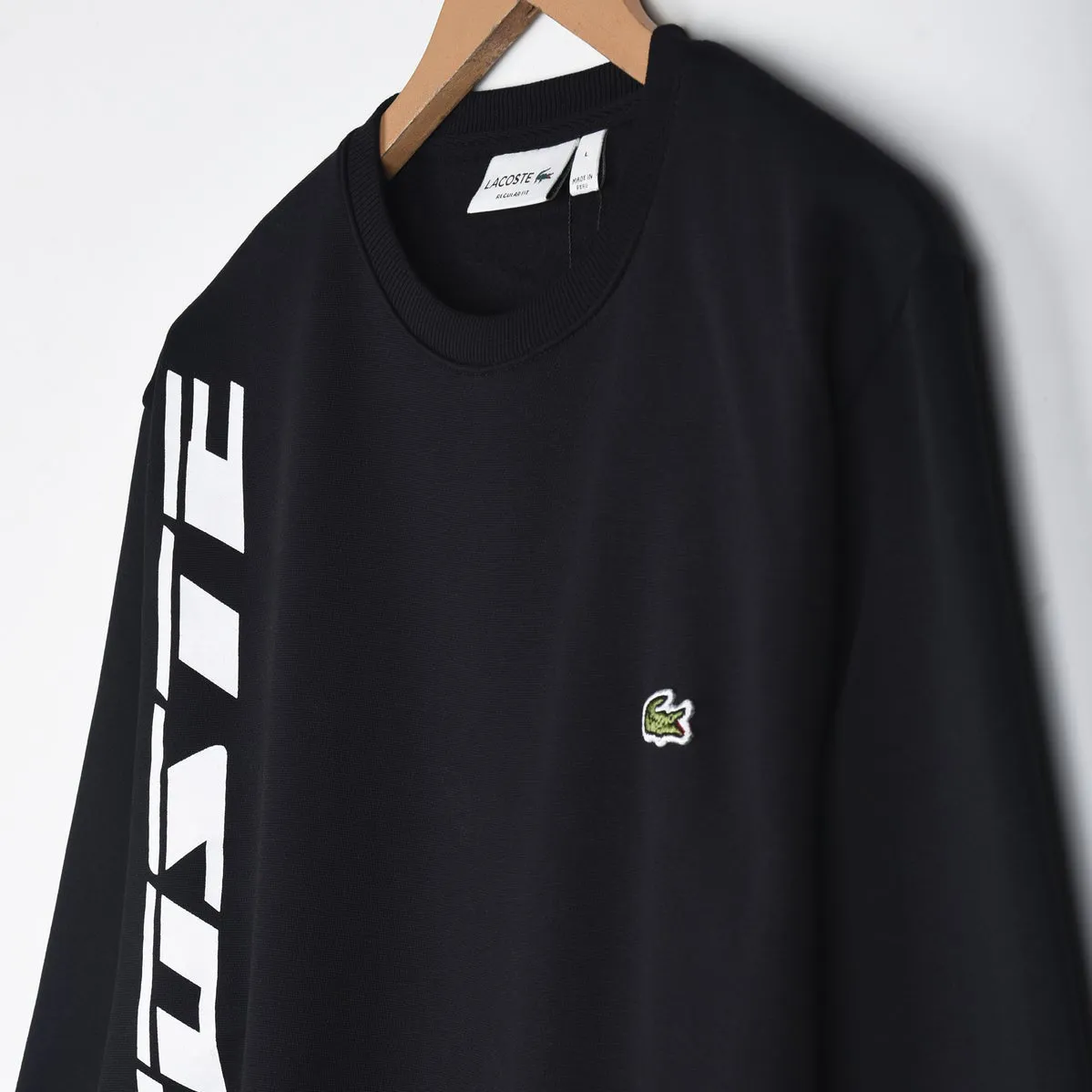 LC - Men 'Black' Printed Logo Fleece Sweatshirt LC471