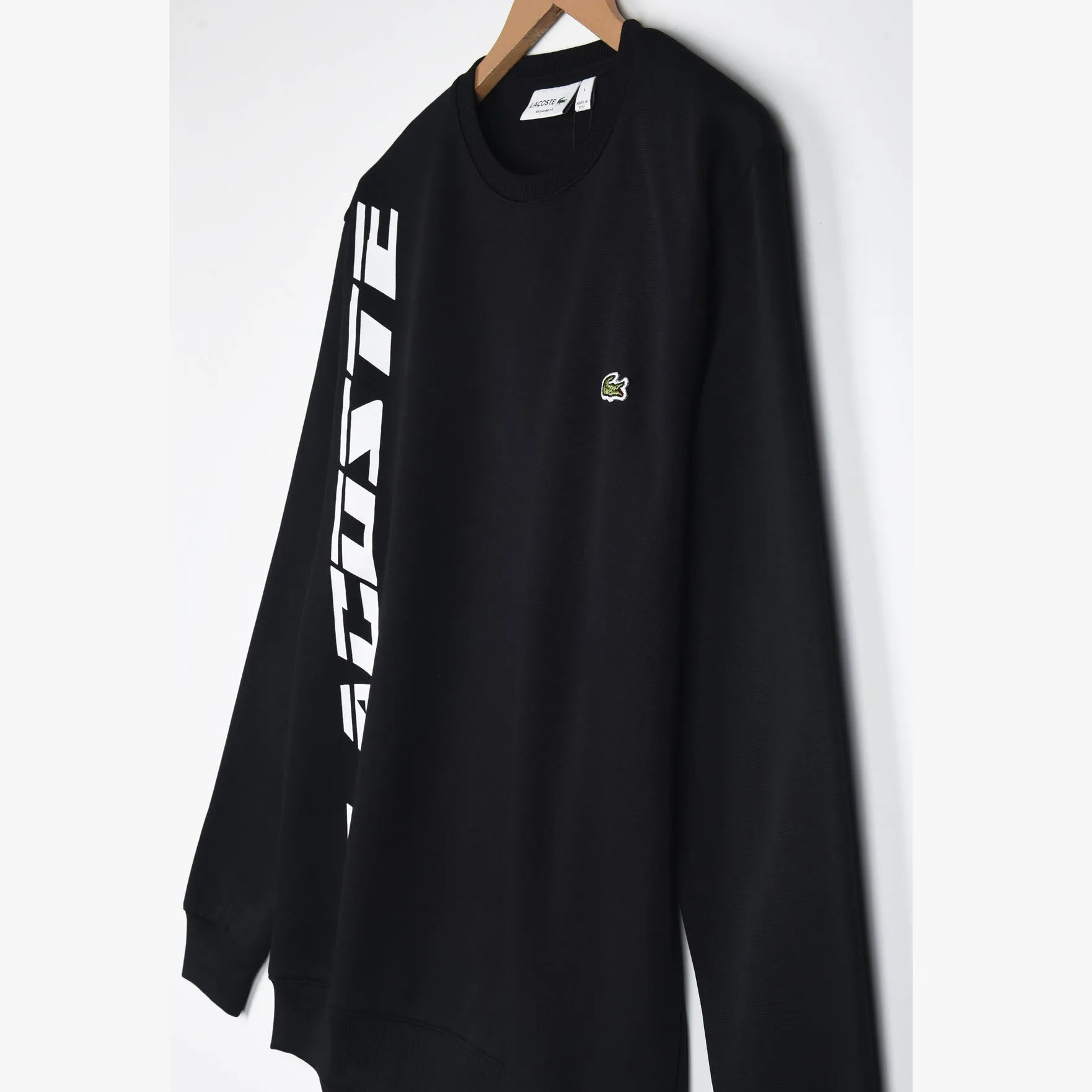 LC - Men 'Black' Printed Logo Fleece Sweatshirt LC471