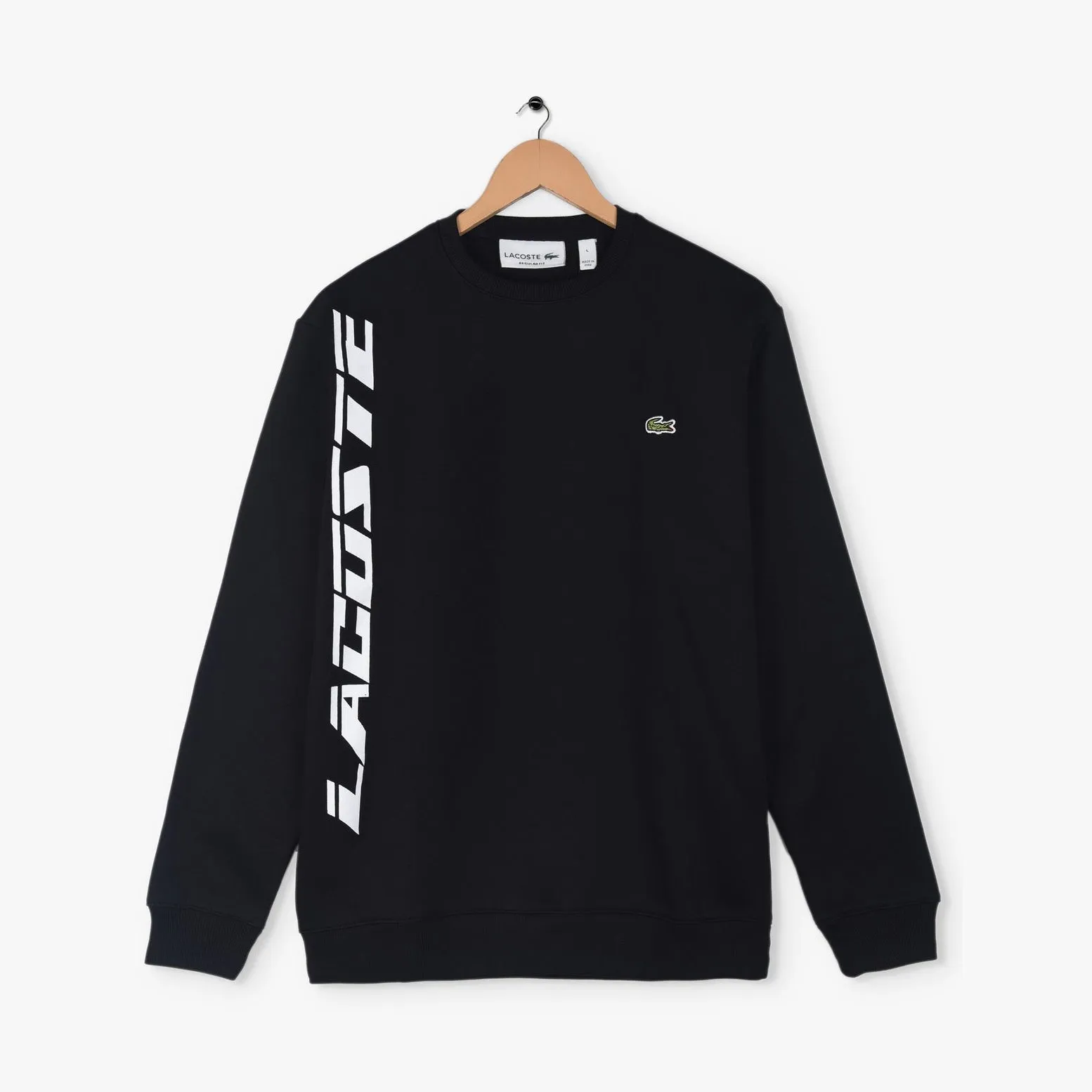 LC - Men 'Black' Printed Logo Fleece Sweatshirt LC471