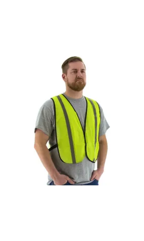 Majestic 75-3003 Yellow Site Safety Vest Mesh Non ANSI (50 Vests)