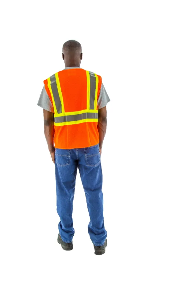 Majestic 75-3210 Hi-Vis Mesh Vest DOT Striping ANSI 2 R