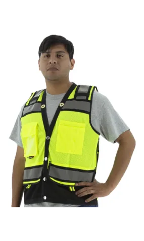 Majestic 75-3237 Hi-Vis Heavy Duty Surveyor's Vest ANSI 2 R