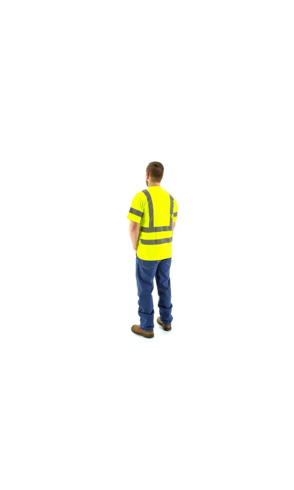 Majestic 75-5305 Hi-Vis Yellow Short Sleeve Shirt ANSI 3, R