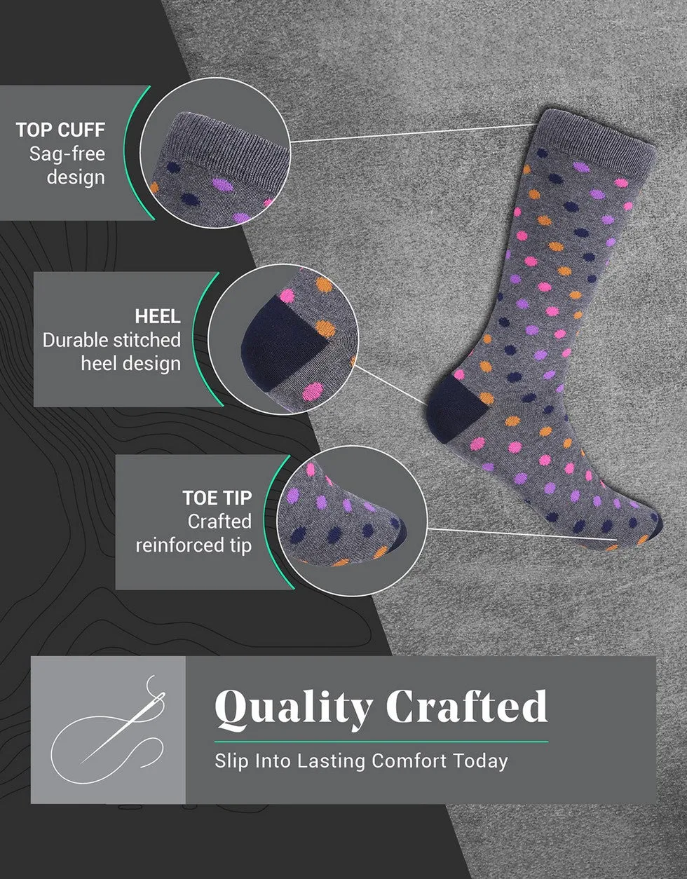 Men's Bold Designer Dress Socks 6 Pack