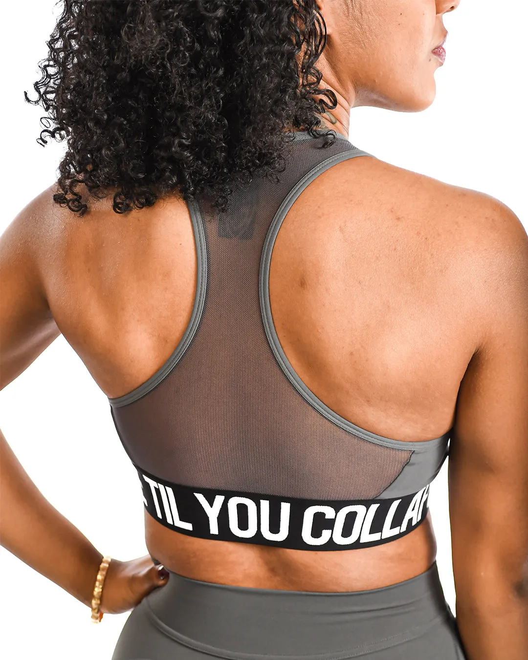 Mesh Branded Sports Bra