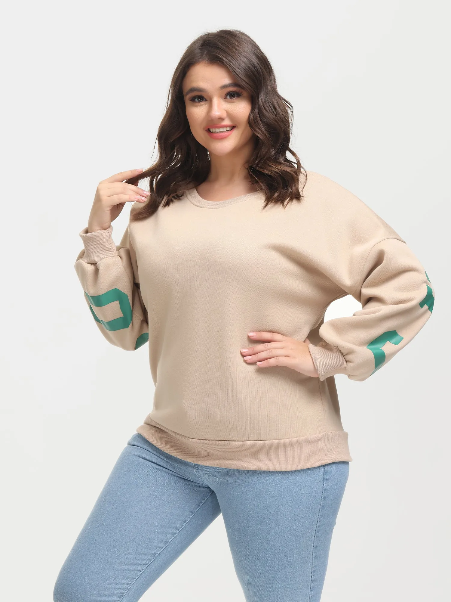 Midsize Casual Fleece Long Sleeve Sweatshirt