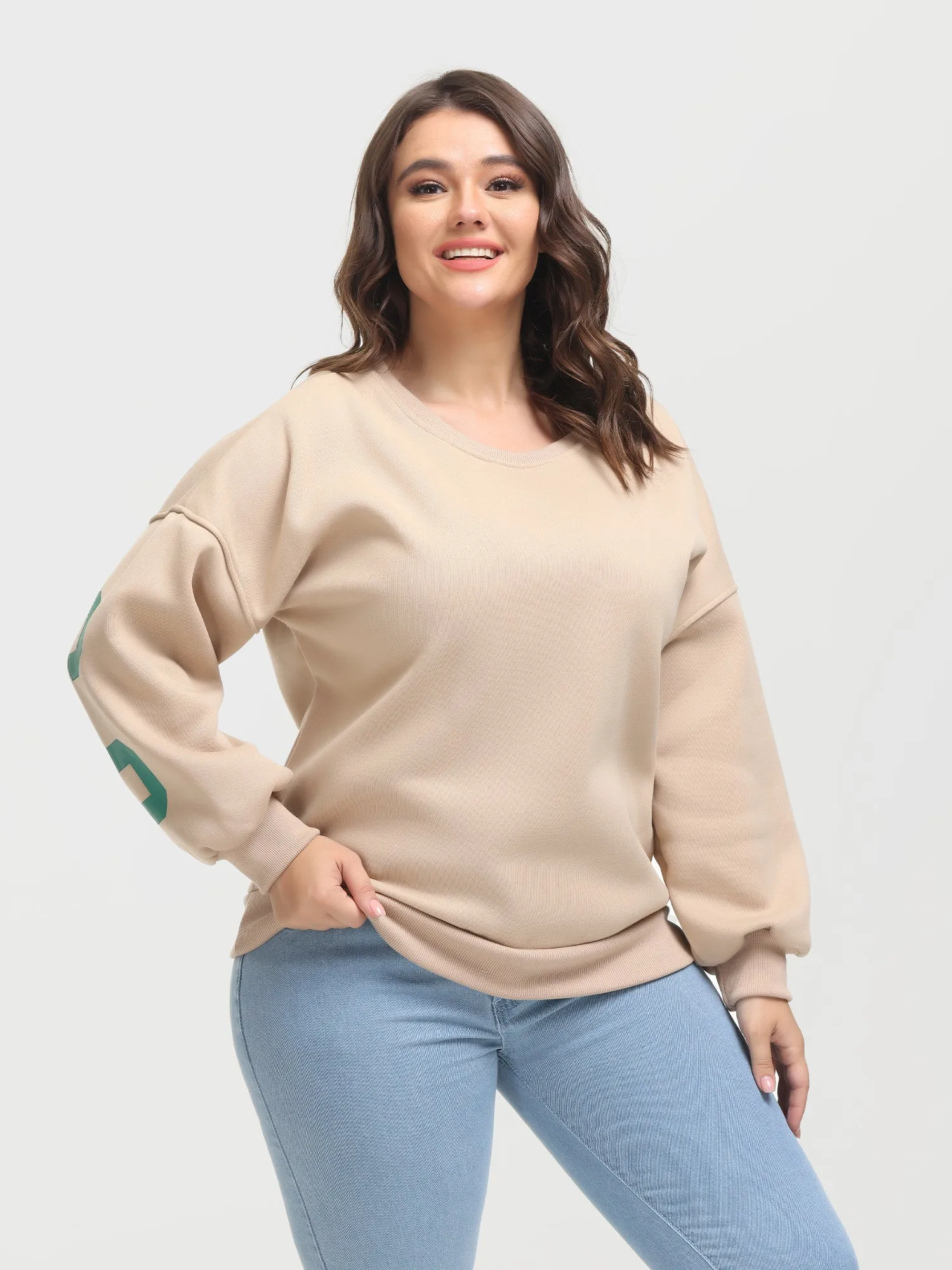 Midsize Casual Fleece Long Sleeve Sweatshirt