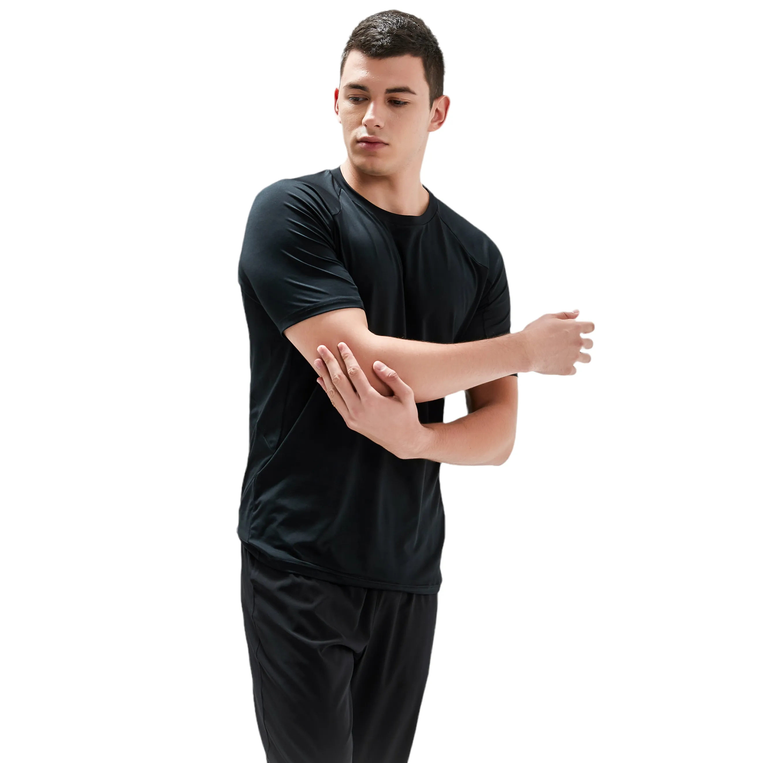 Nevins Performance Short Sleeve Top for Mens - Black