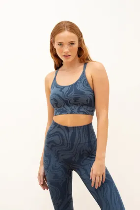 OCEAN SWIRL SPORTS BRA