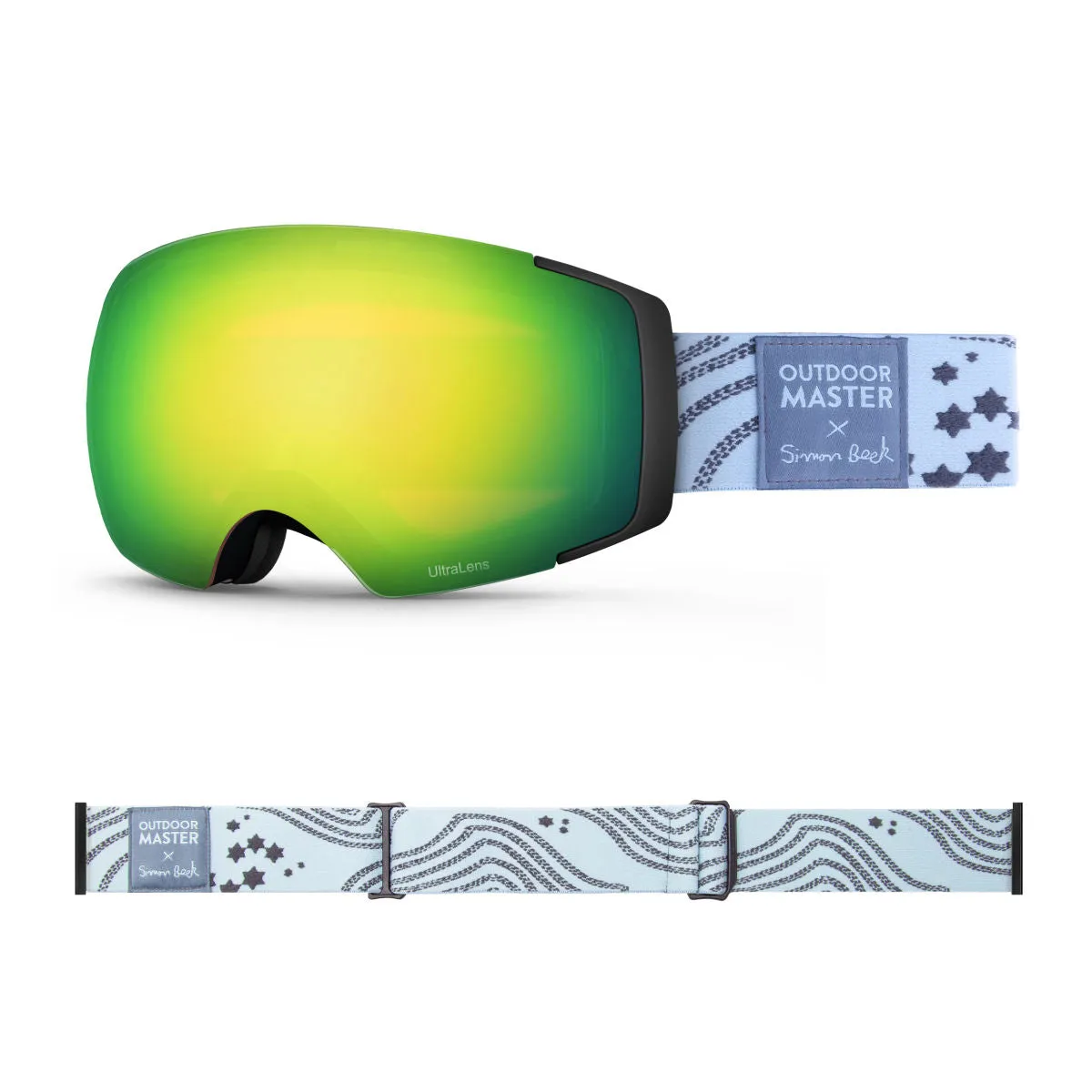 OM X Simon Beck Art Snow Goggles