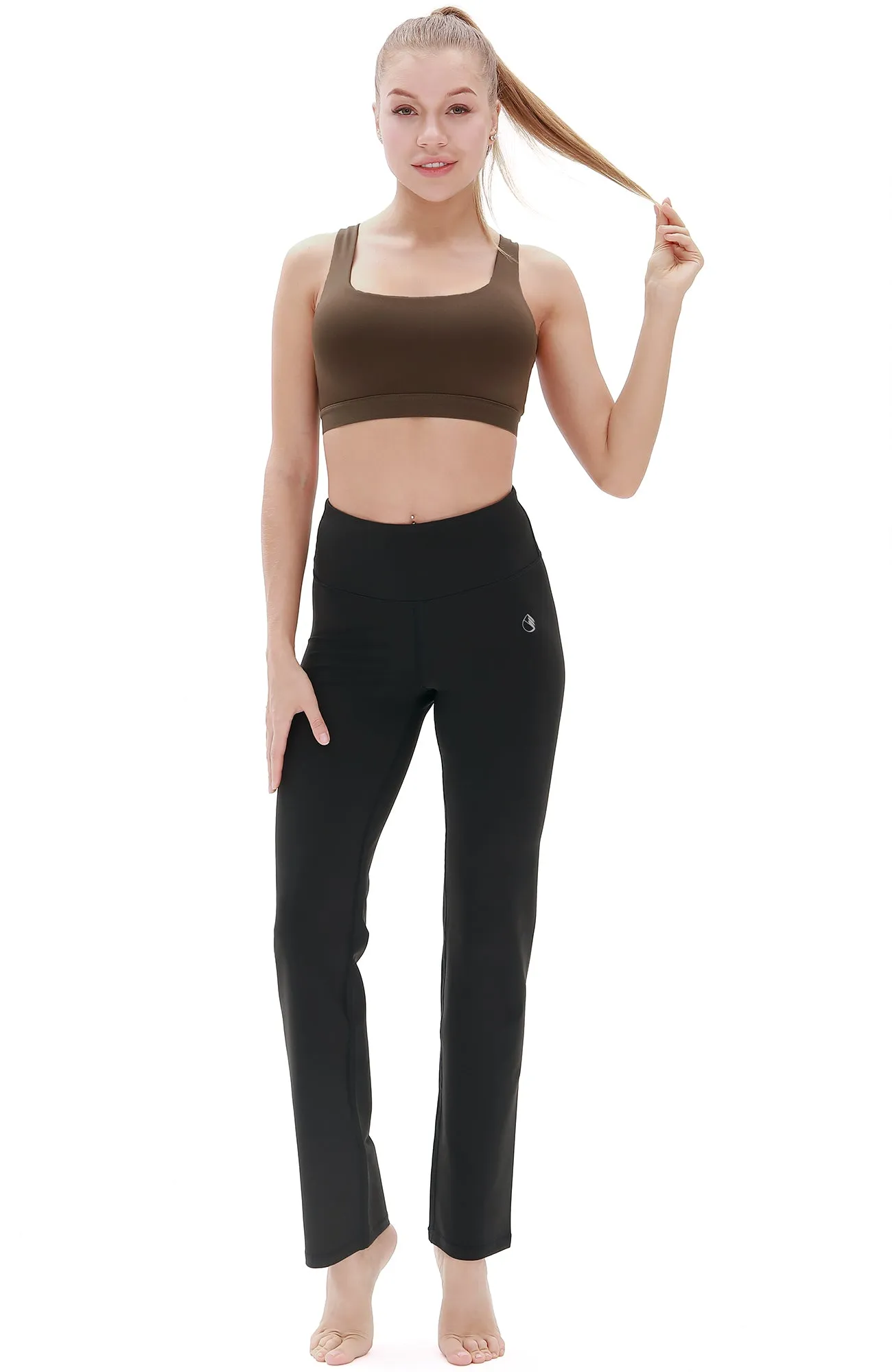 P43 icyzone Bootcut Yoga Pants for Women - Tummy Control Workout Athletic Exercise Gym Leggings