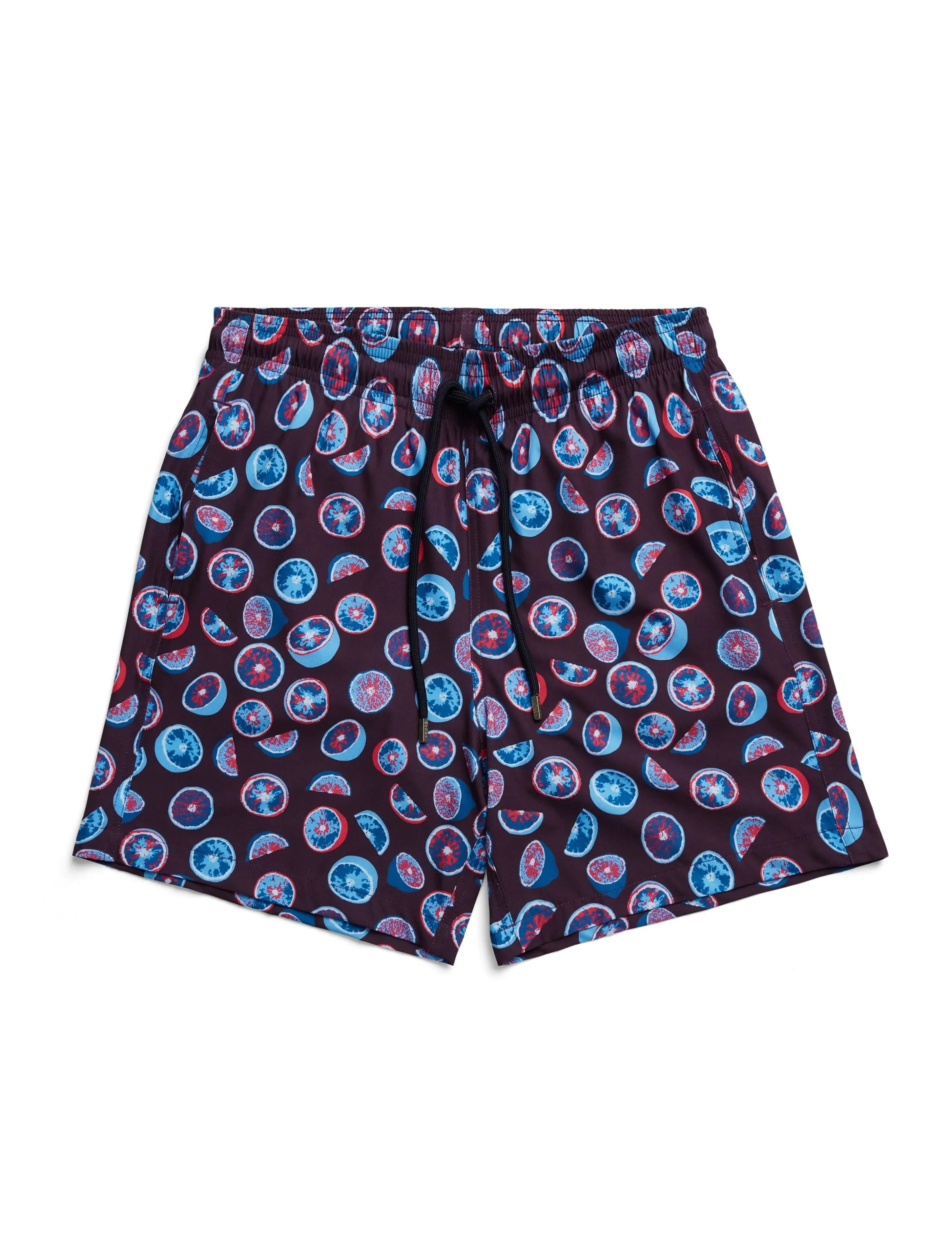 Purple Citrus Print Swimshort