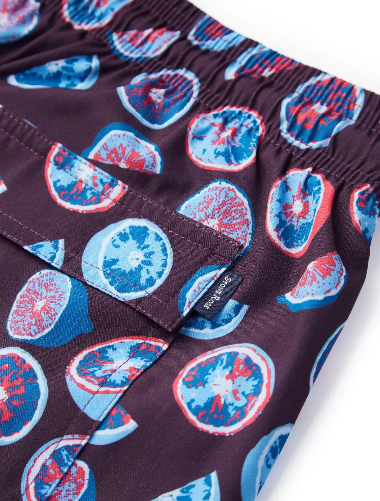 Purple Citrus Print Swimshort