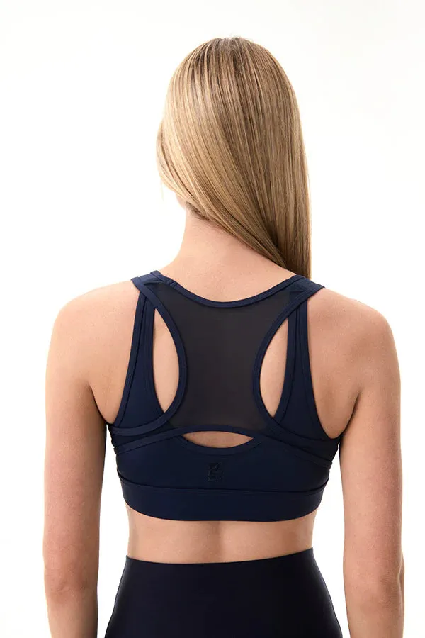 RUDIMENTAL SPORTS BRA IN DARK NAVY