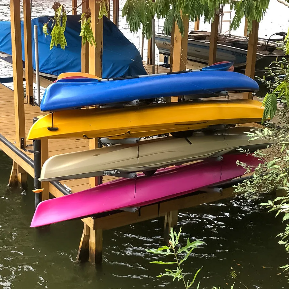 Shenandoah Kayak Storage | Outdoor Adjustable Rack | 4 Levels