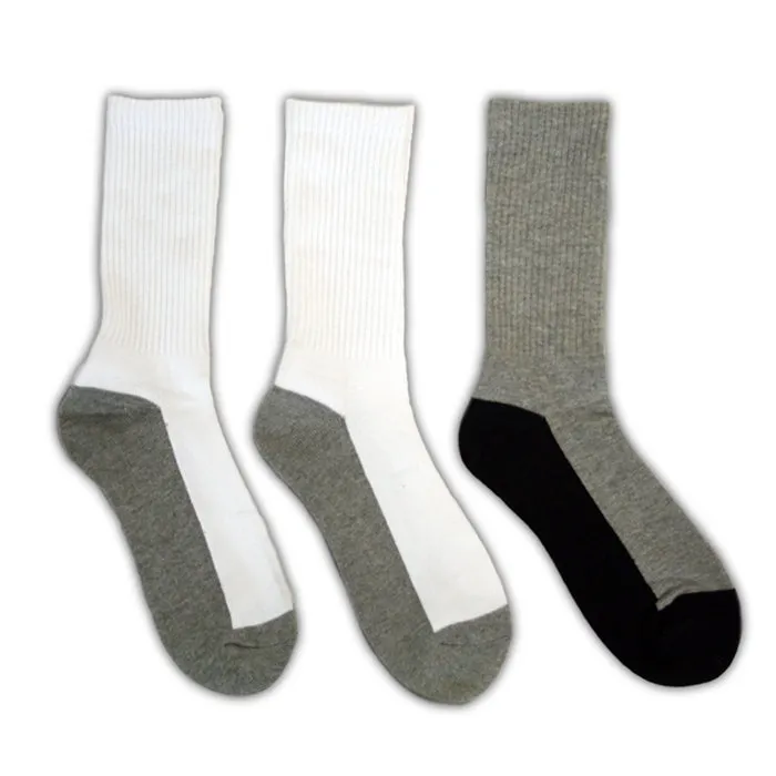 Stone Peak Adult Crew Sport Socks - Mixed 3pk