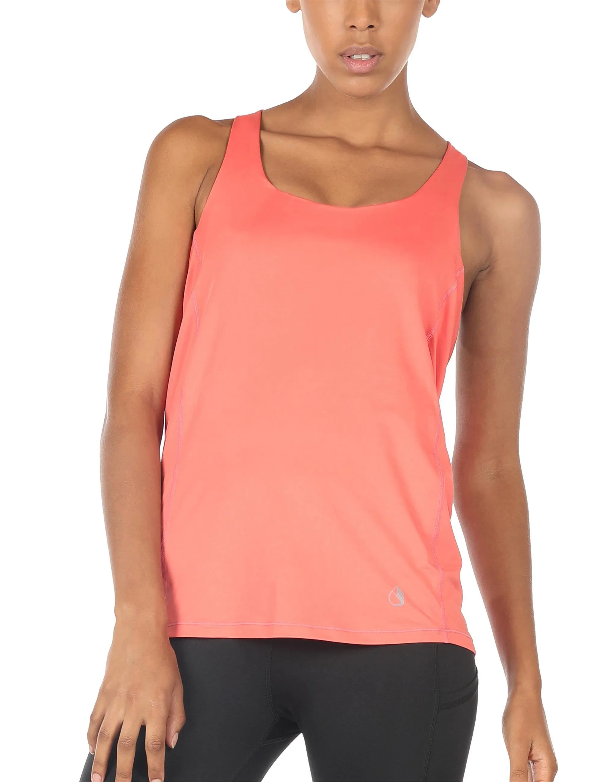 TK1 icyzone Women's Workout Yoga Strappy Crisscross Racerback Tank Tops with Built in Bra