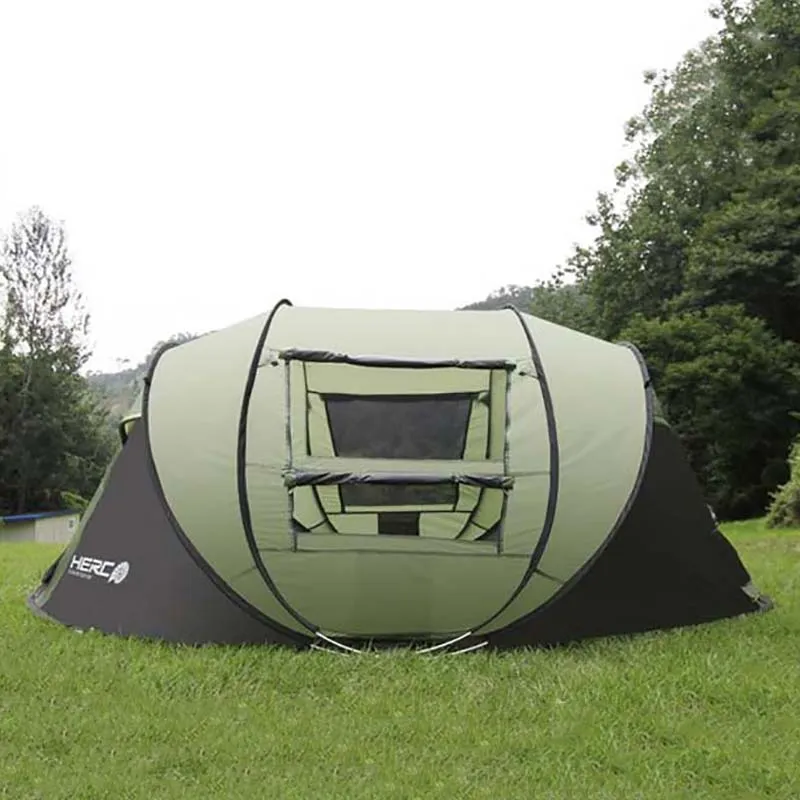 Ultralarge Automatic Windproof Pop Up Fast Opening Camping Tent Large Gazebo Beach 3-4 People Tent