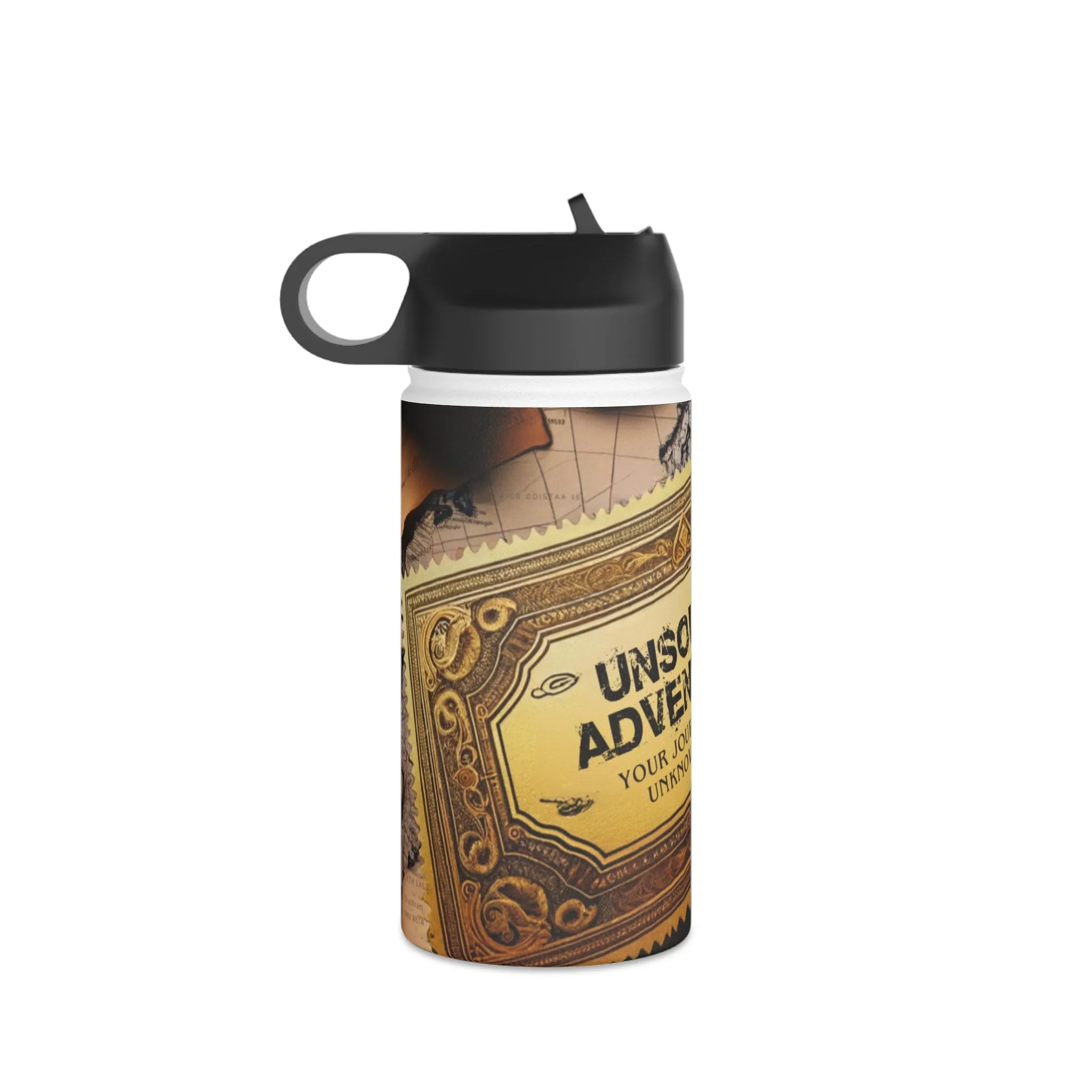 Unsolved Adventures Stainless Steel Water Bottle, Standard Lid