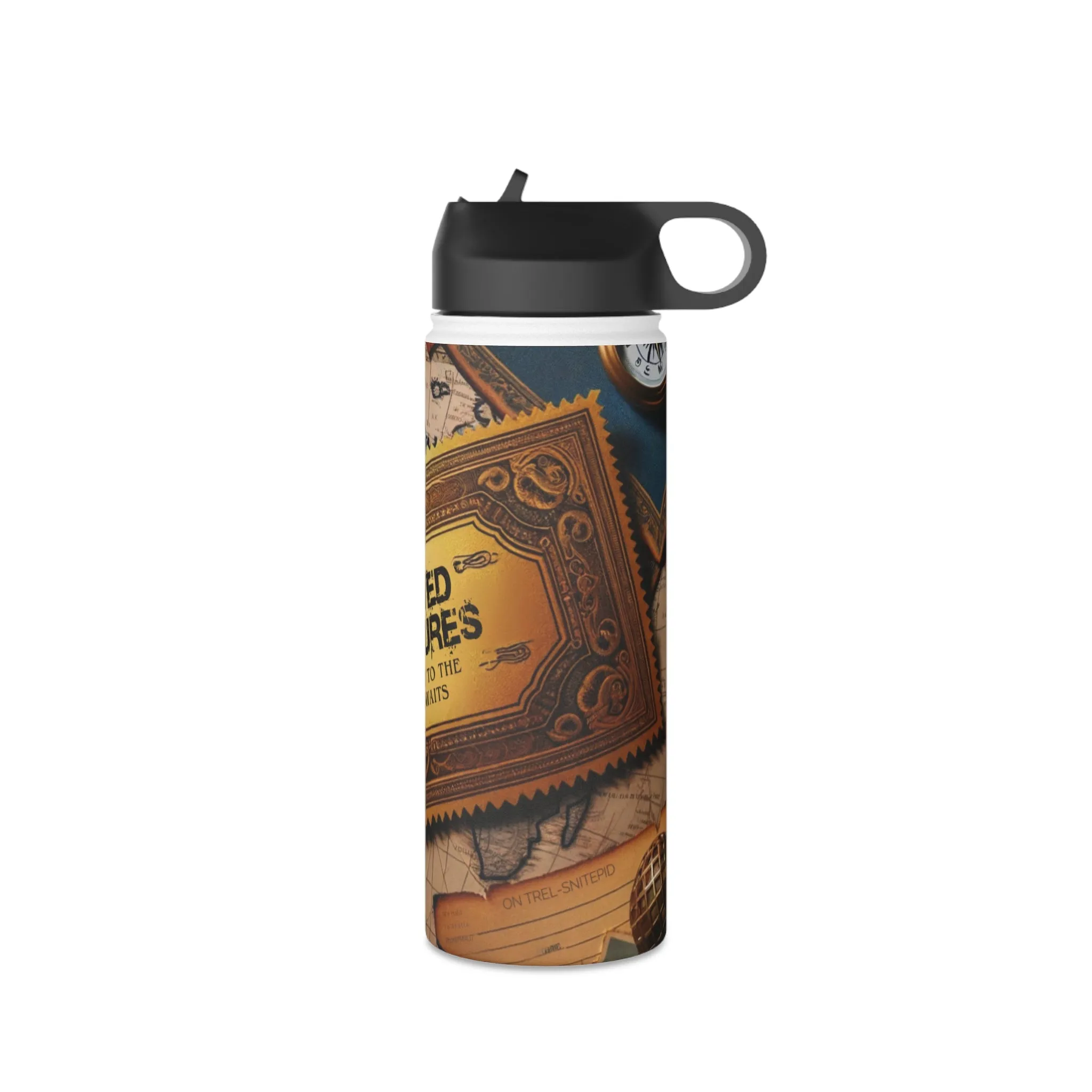 Unsolved Adventures Stainless Steel Water Bottle, Standard Lid