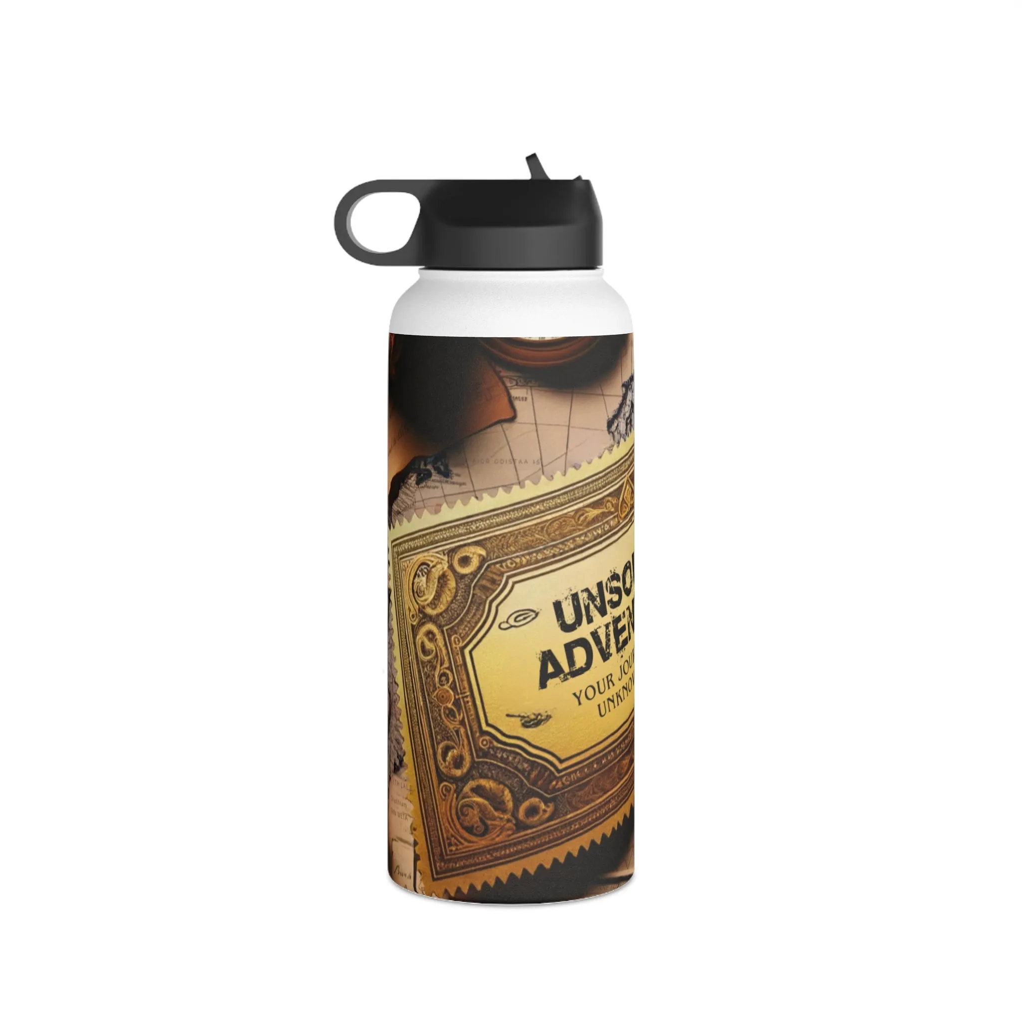 Unsolved Adventures Stainless Steel Water Bottle, Standard Lid