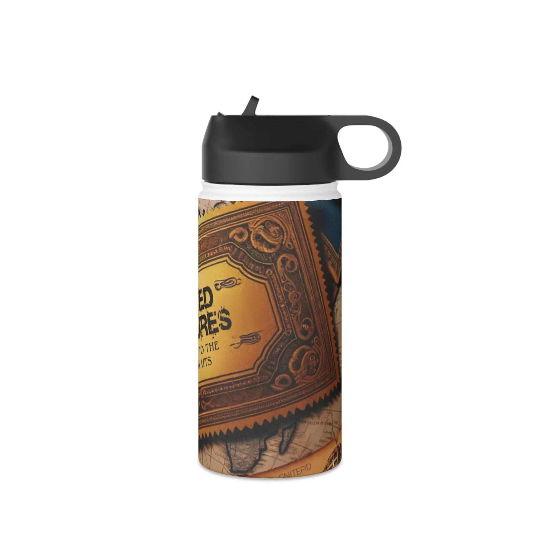 Unsolved Adventures Stainless Steel Water Bottle, Standard Lid