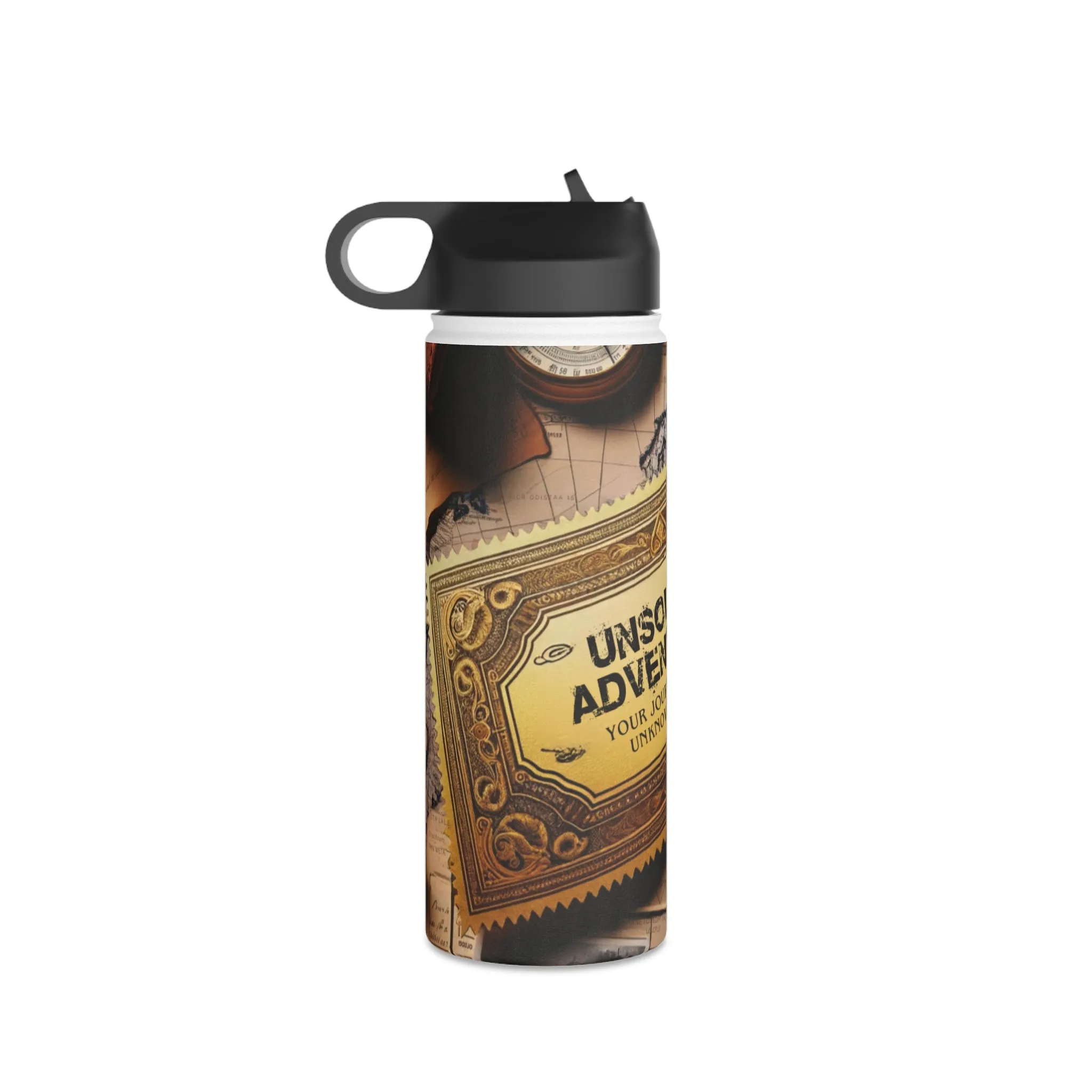 Unsolved Adventures Stainless Steel Water Bottle, Standard Lid