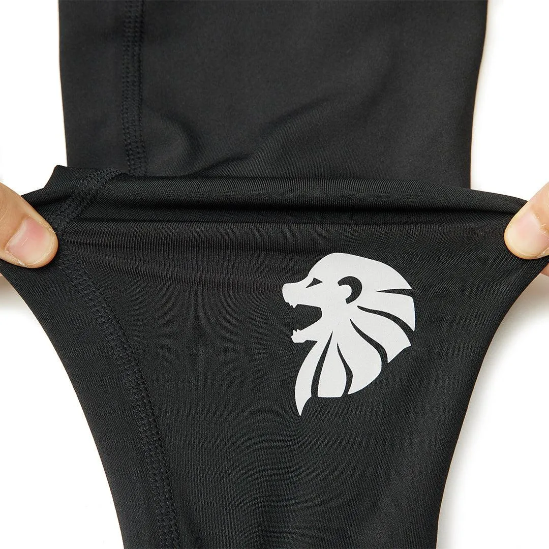 UPF50  Beast Black Men’s Swim Pants - Lion Style