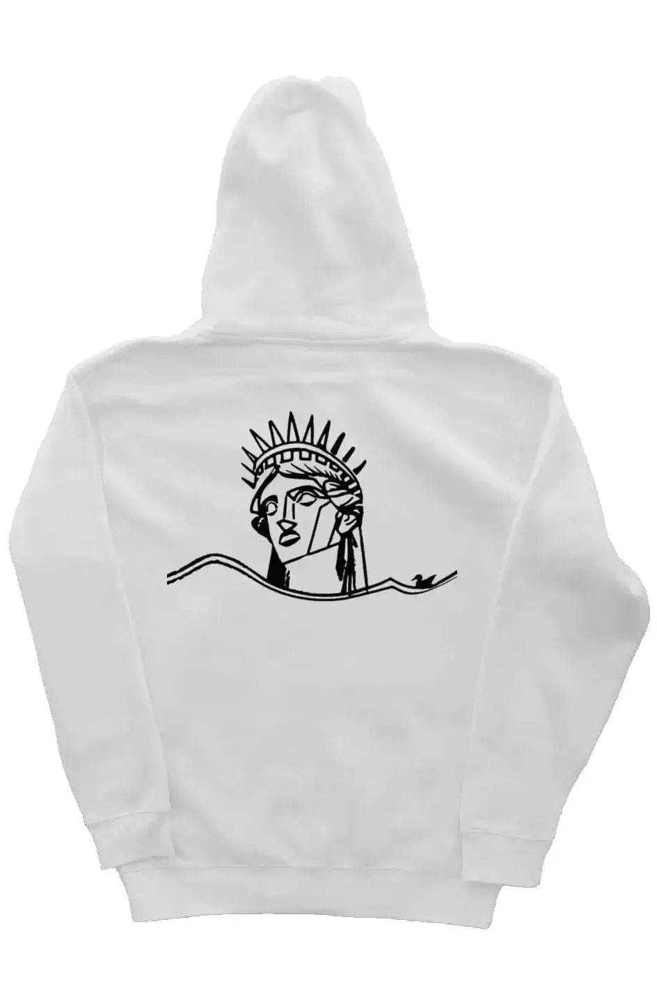 White Liberty Zipper Hoodie