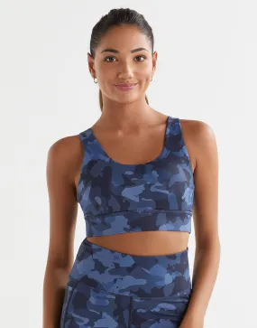 ZOE Air-Core Sports Bra - Navy Splatter Camo