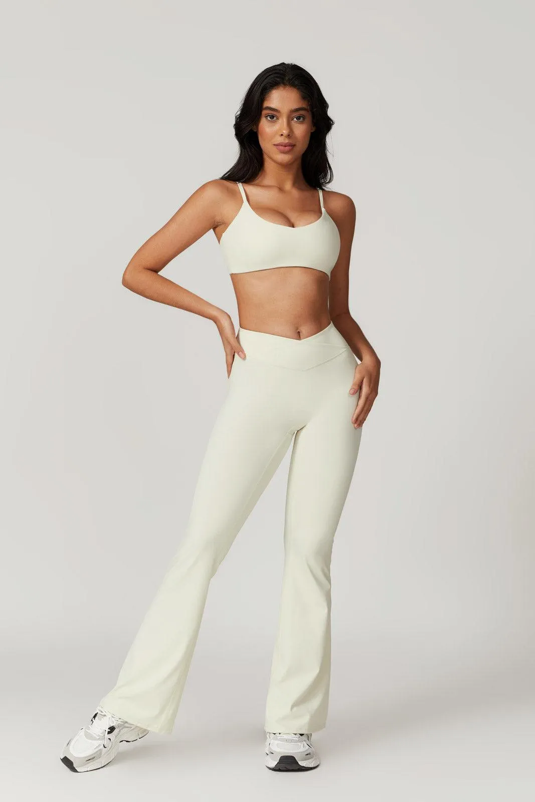 Zoe Flare Leggings - Cream